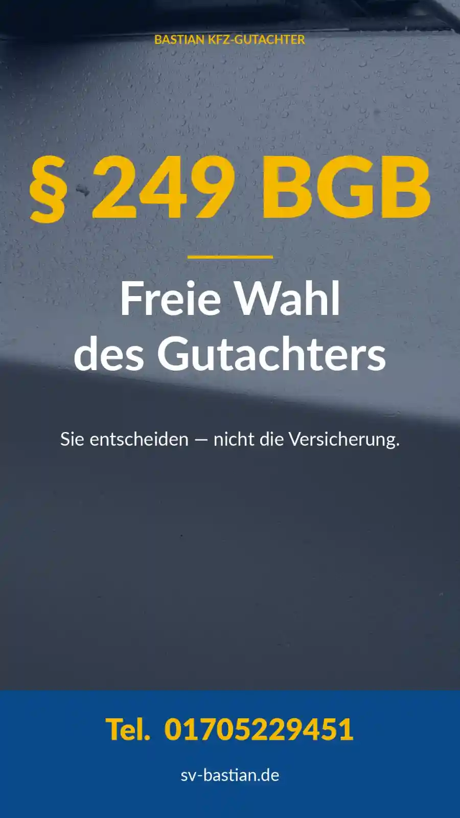 Freie Wahl des Gutachters
