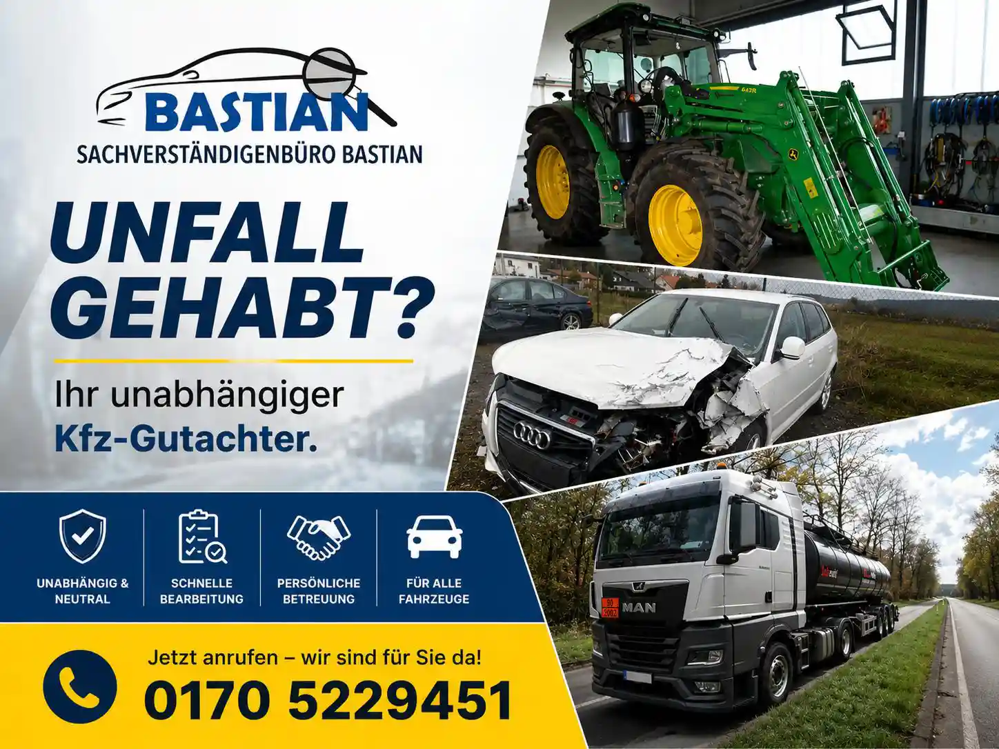 Unfall gehabr? &ndash; Bastian Kfz-Gutachter Standort Zweibr&uuml;cken