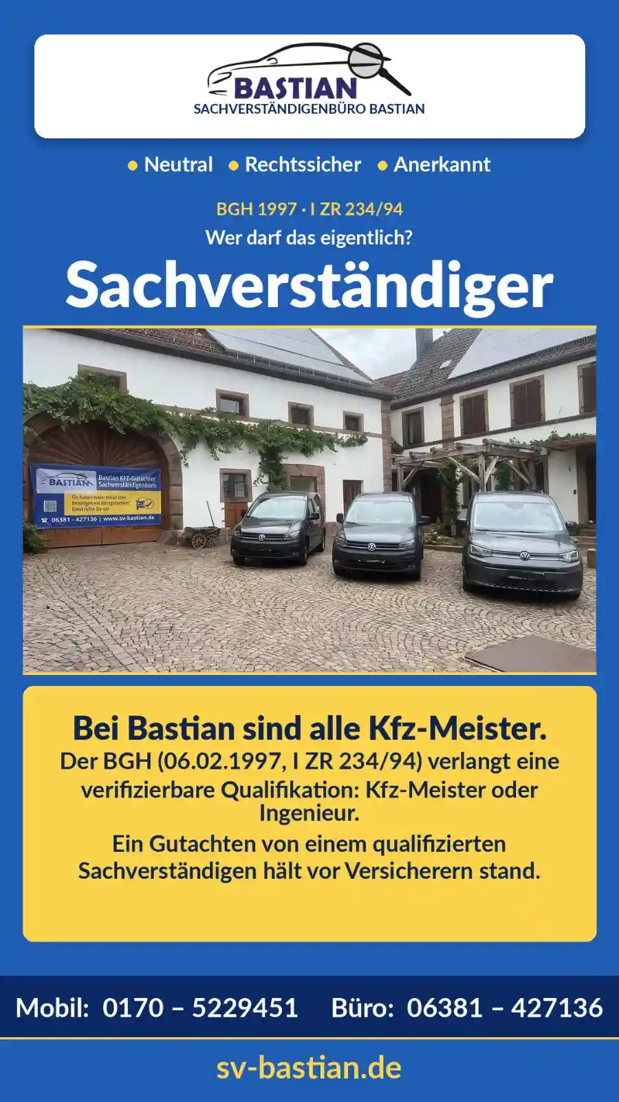 Beitrag von Bastian Kfz-Gutachter auf Facebook