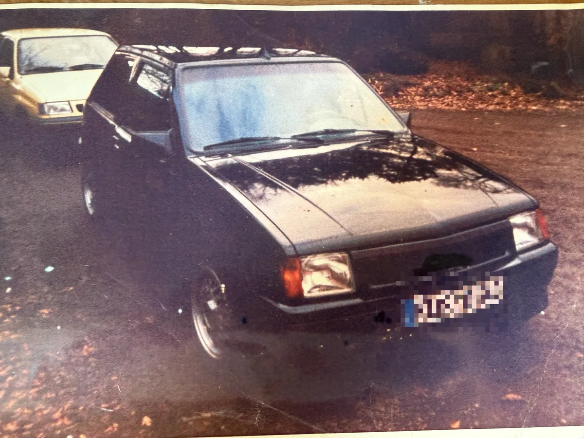Der selbst umgebaute Opel Corsa von Gunther Bastian – erstes eigenes Fahrzeugprojekt des Kfz-Gutachters